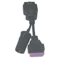 OBDII Male to OBDII Female+Cigar Lighter Female